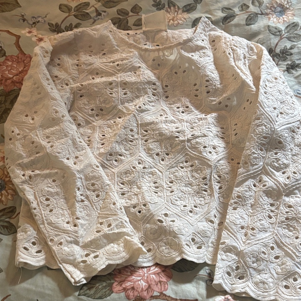 Elegant White Lace Blouse